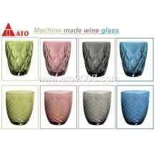 Machine made diamond pattern water glasses